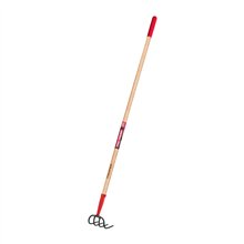 4 Tine Forged Cultivator 5 Head Wood Handle 7 Grip NEW