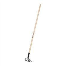 4 Tine Welded Cultivator 5 Head Wood Handle
