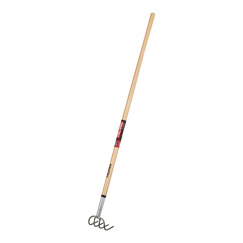 4 Tine Forged Cultivator 5 Head Hardwood Handle