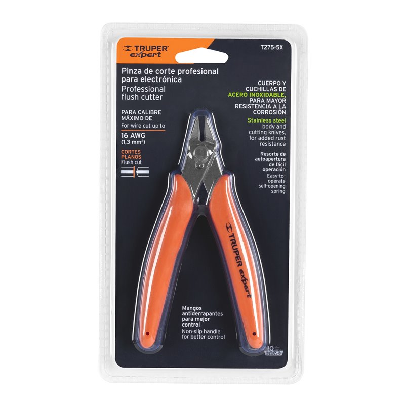 5" Flush cutting pliers, Truper Expert