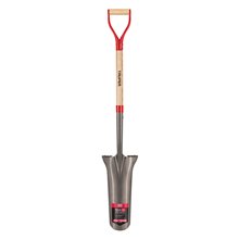 16 Drain Spade 31 Wood Handle Steel D-handle Midsize Steps