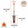 16 Drain Spade 31 Wood Handle Steel D-handle Midsize Steps