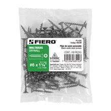 #6, 1-1/4", 100 pcs. Drywall screws in bag