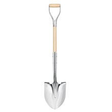 Polished Chrome Ceremonial Shovel Steel D-handle Extended Socket