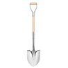 Polished Chrome Ceremonial Shovel Steel D-handle Extended Socket