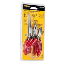 Miniature pliers set, 3 pieces, Pretul