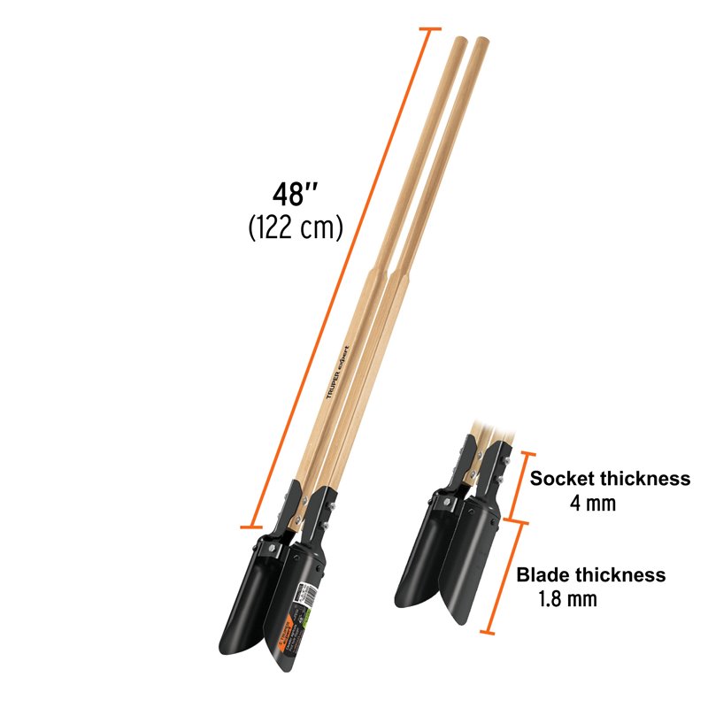 48" wood handle post hole digger