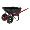 6 Cu Ft Steel Tray 2 Block Tire Wheelbarrow