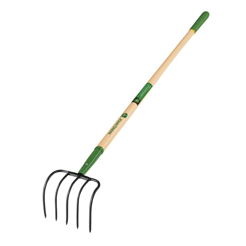 5 Tine Forged Potato / Refuse Hook 6 Head Ash Handle 9 Grip