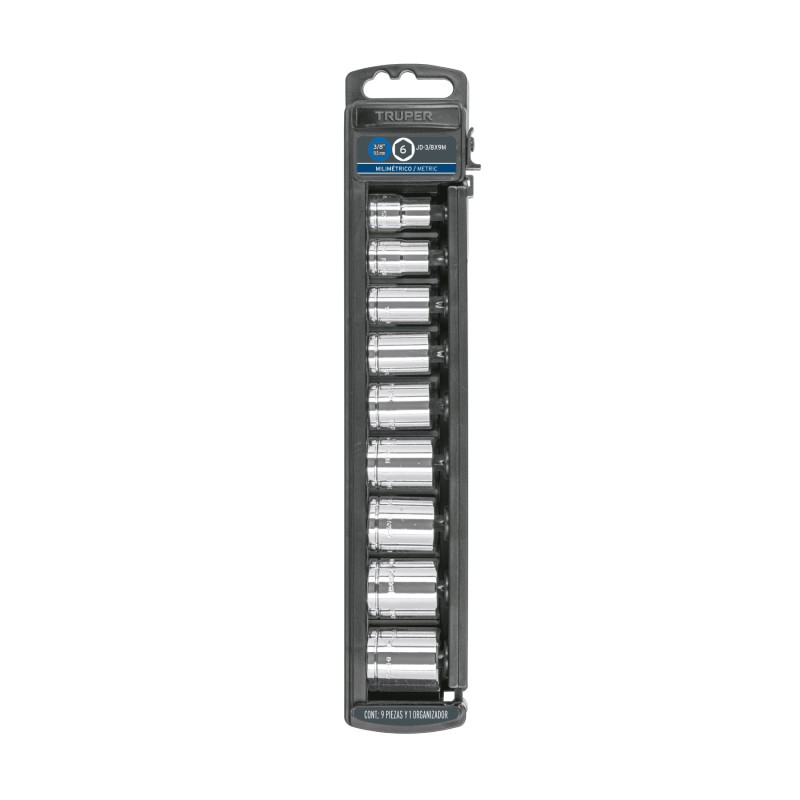 Metic, 3/8 "drive socket set, 9 pieces