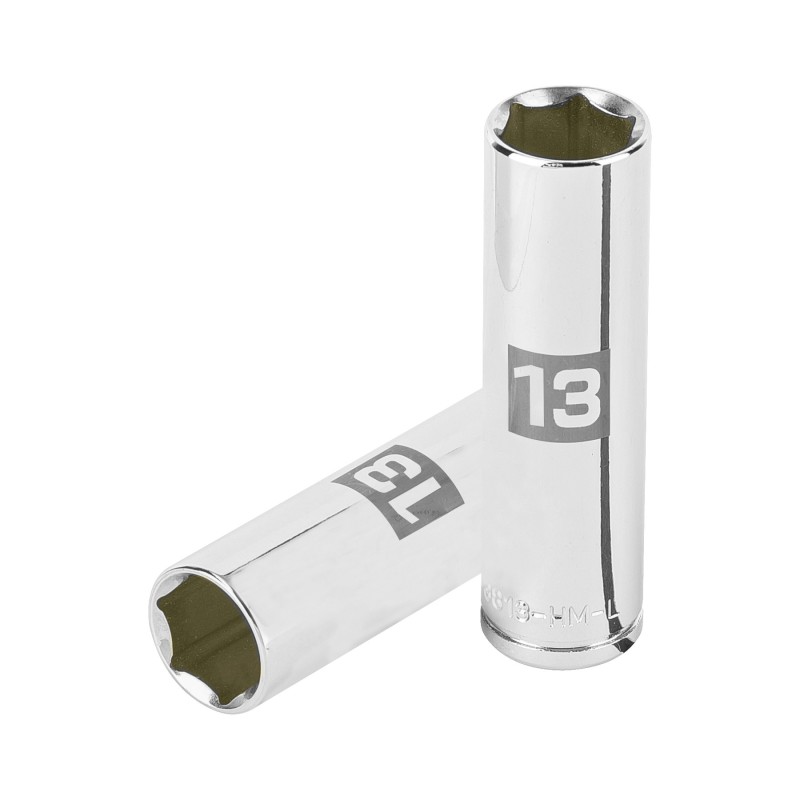 13mm, long, 6-point socket, 3/8" drive