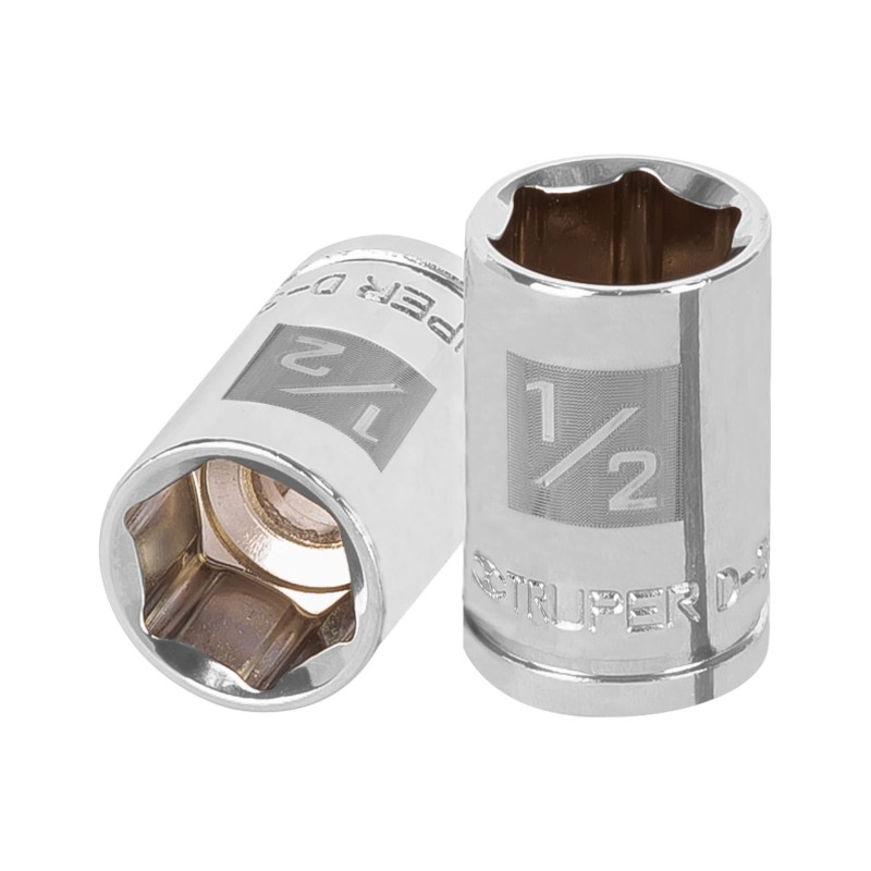 1/2", 6-point socket, 3/8" drive