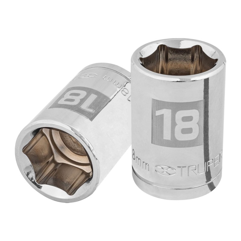 18mm, 6-point socket, 1/2" drive