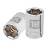 18mm, 6-point socket, 1/2" drive