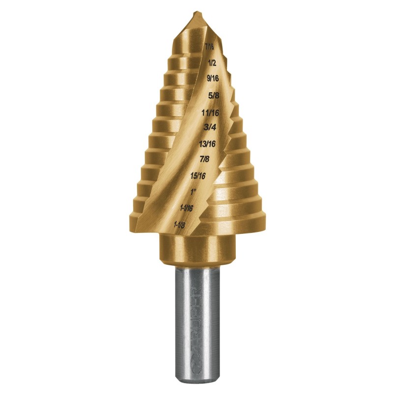 Truper Expert 12 Step Ti 1-1/8"drill bit