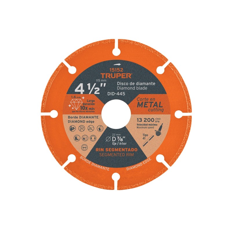4-1/2" metal cutting diamond blade