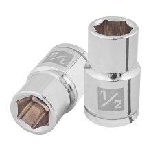 1/2", 6-point socket, 1/2" drive