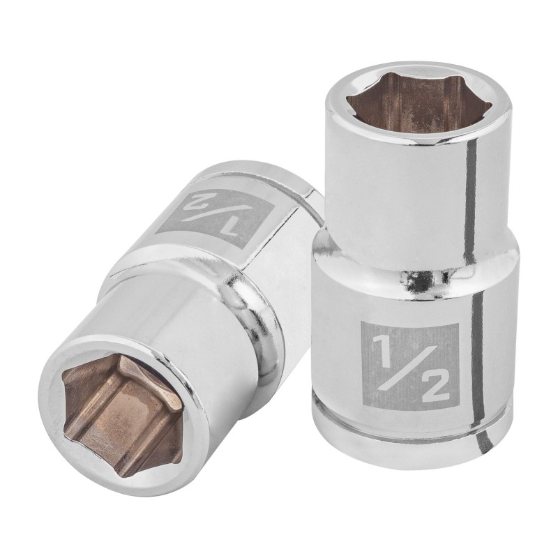 1/2", 6-point socket, 1/2" drive