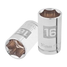 16mm, 6-point socket, 1/2" drive