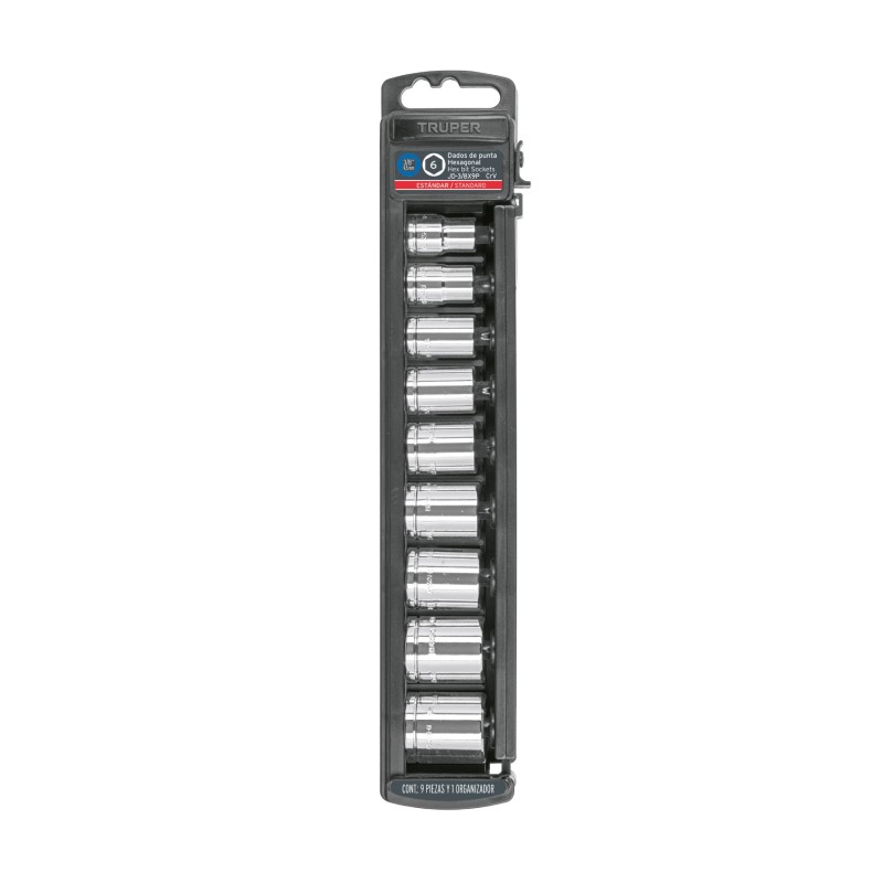 Standard, 3/8" drive socket set, 9pieces