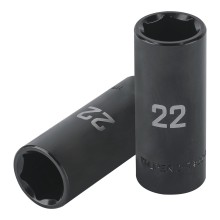 1/2" drive, 22mm, deep impact socket