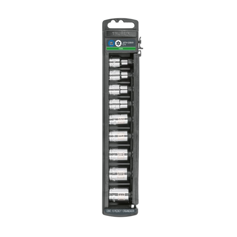 Torx socket,3/8" drive, set, 9 pieces