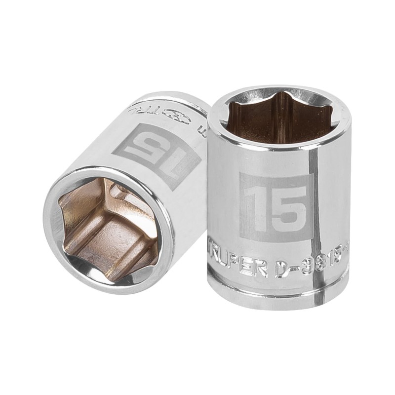 15mm, 6-point socket, 3/8" drive