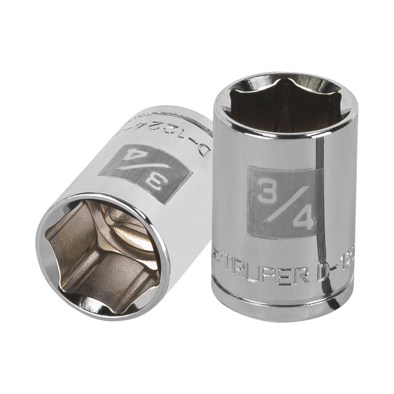 3/4", 6-point socket, 1/2" drive