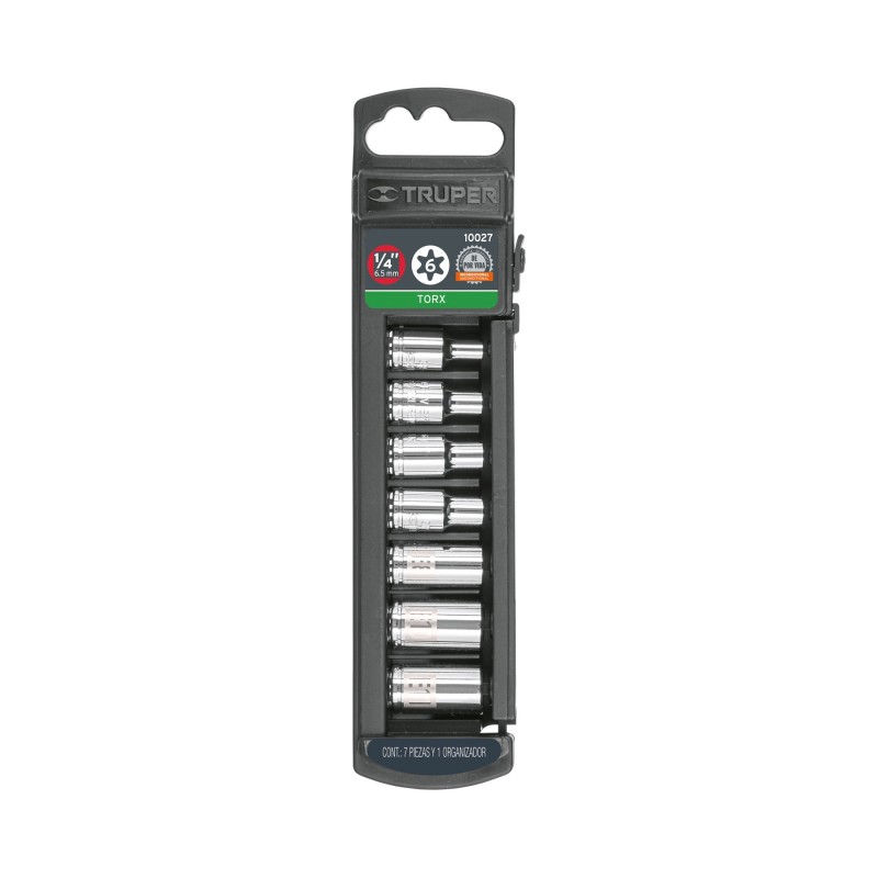 Torx, 1/4" drive socket set, 7 pieces
