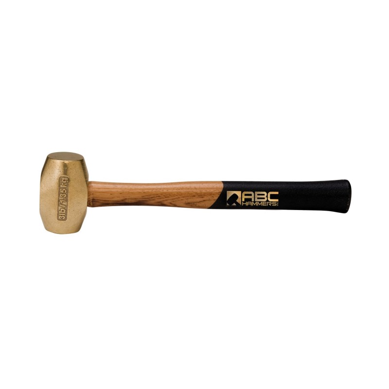 3-lb-Brass-Hammer-12.5" Wood Handle