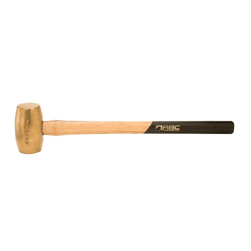 8 lb Brass Hammer, 24"Wood Handle