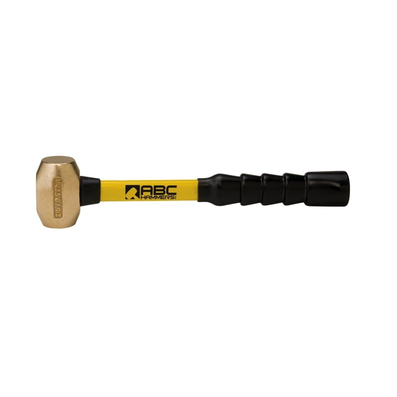 2 lb Brass Hammer, 12" Fiberglass Handle