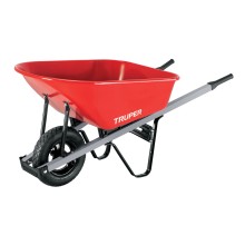 6 Cu Ft Steel Tray Block Pneumatic Tire Wheelbarrow