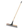 24" Smooth Surface Heavy-Duty Push Broom, Wood Handle