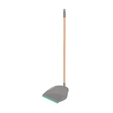 Dustpan with wood handle