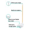 Dustpan with wood handle