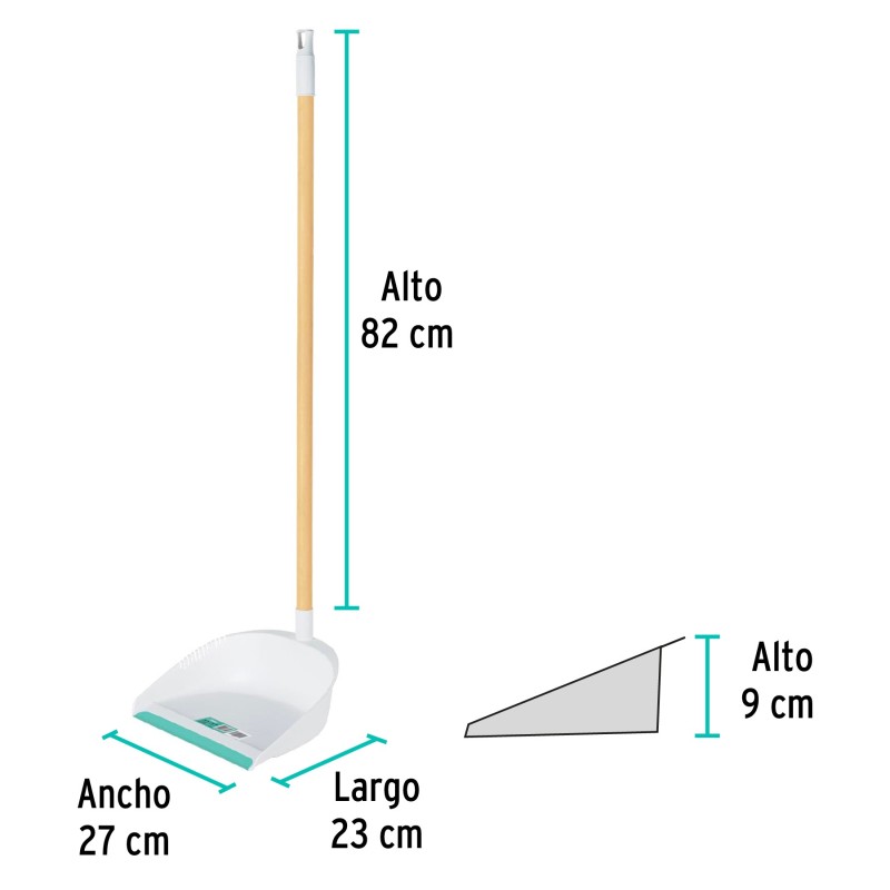 Dustpan with wood handle KLINTEK