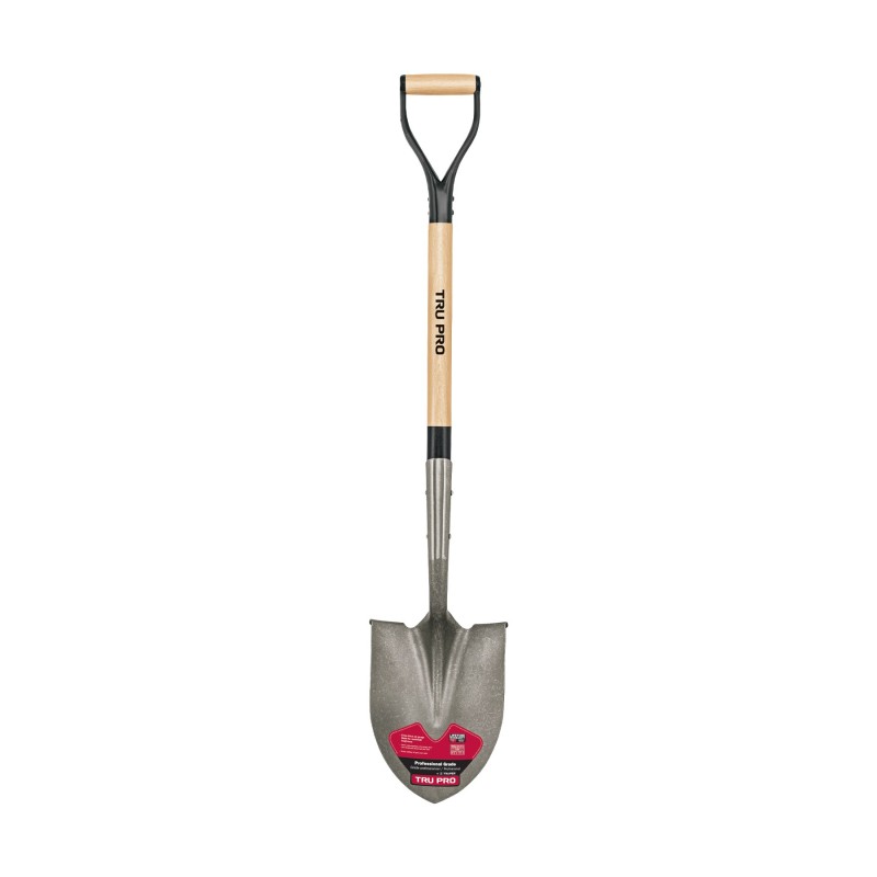 TruPro, round point shovel, Rolled Steps, 30"wd hdle