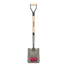 TruPro,square point shovel, Rolled Steps, 30"wd hdle