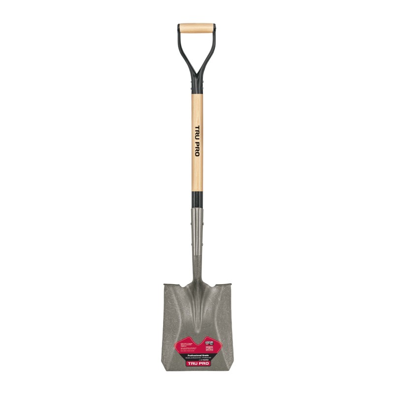 TruPro,square point shovel, Rolled Steps, 30"wd hdle