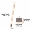 54" handle, garden hoe with collar,ATJ+FC2