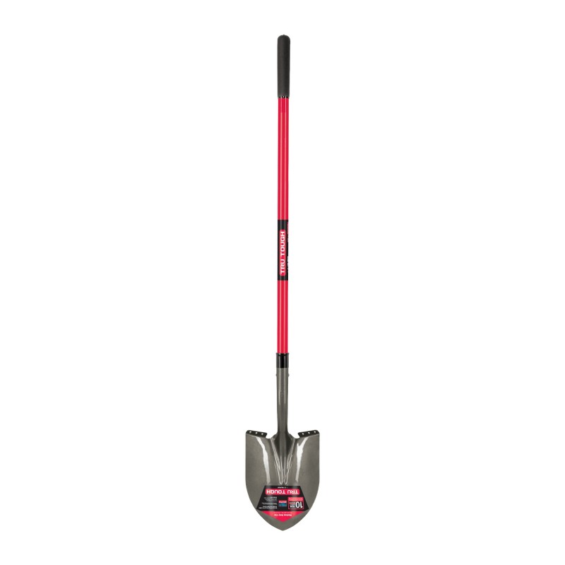 Round-point Shovel Fiberglass Handle Midsize Steps 7 Grip