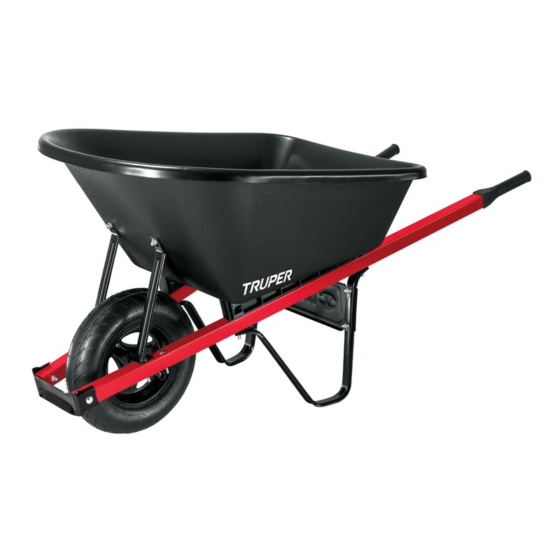 6 Cu Ft Poly Tray Block Pneumatic Wheelbarrow TP6