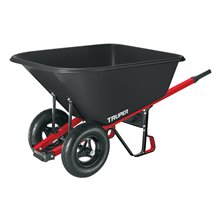 10 Cu Ft Poly Tray Dual Flat Free Tire Wheelbarrow PP10