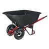 10 Cu Ft Poly Tray Dual Flat Free Tire Wheelbarrow PP10