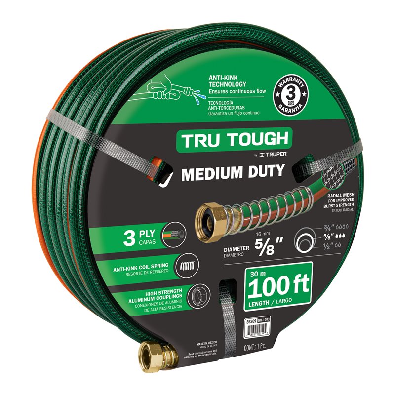 100ft 3ply Tb 58 Garden Hose
burst Pressure Rating At 70 �f 220 Psi GH-1003